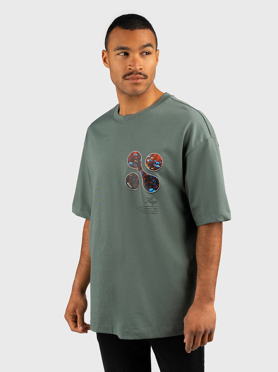 Памучна тениска DIKINO в зелен цвят - 1