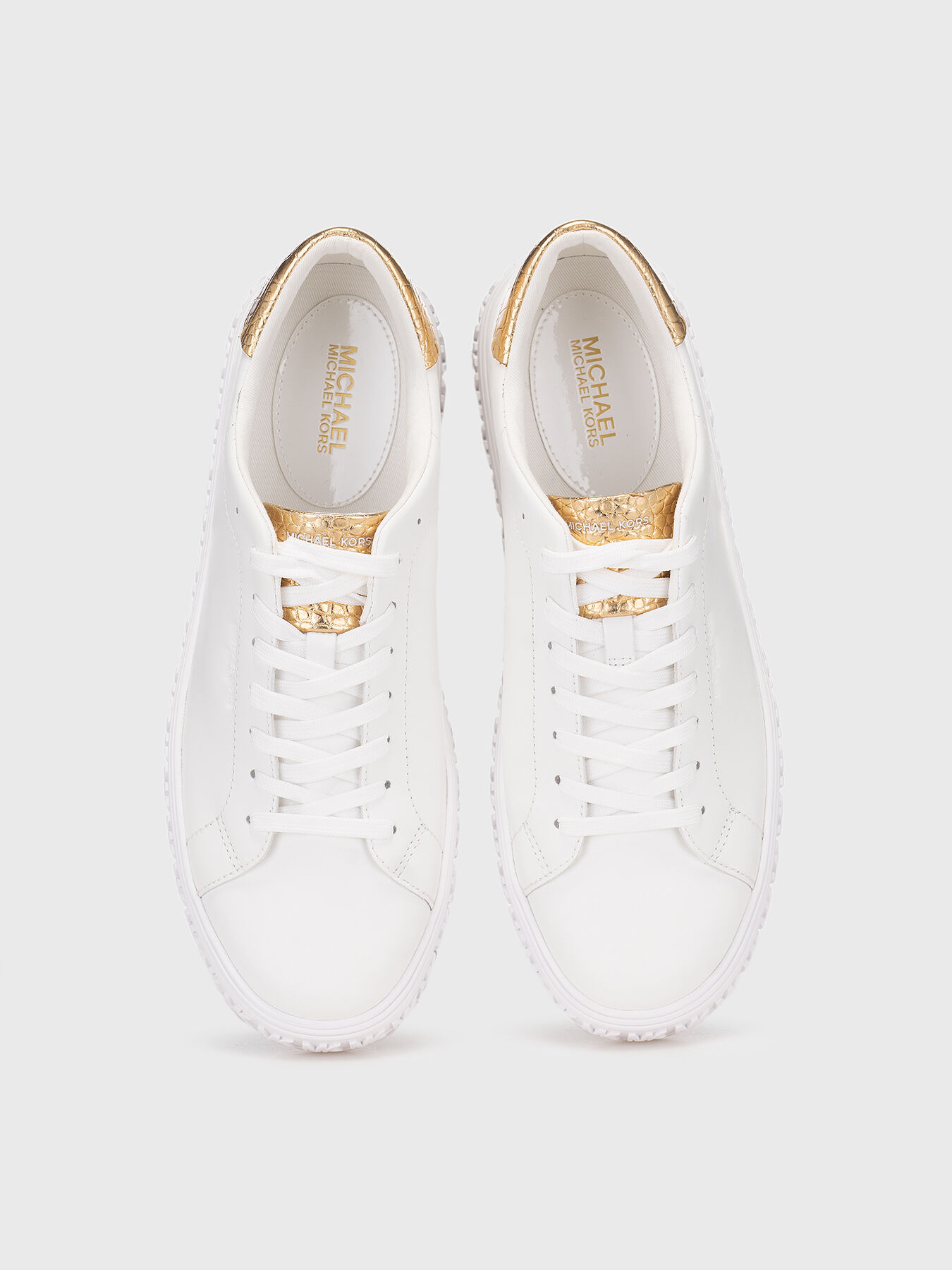 GROVE leather sneakers with gold details brand MICHAEL KORS