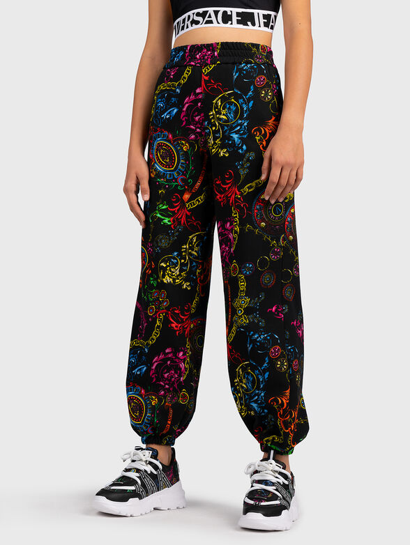 Sports pants with baroque and logo details - 1