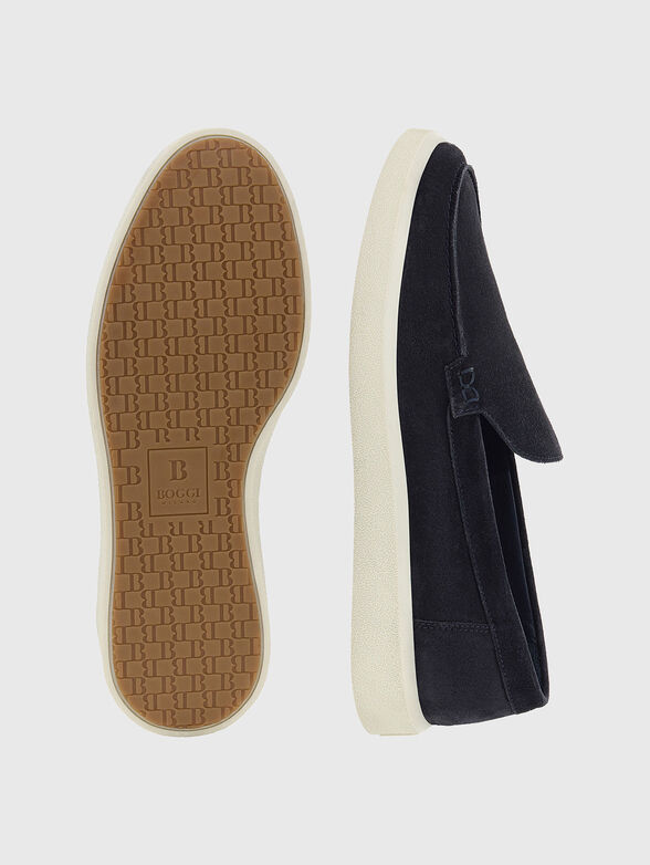 Navy suede loafers - 4