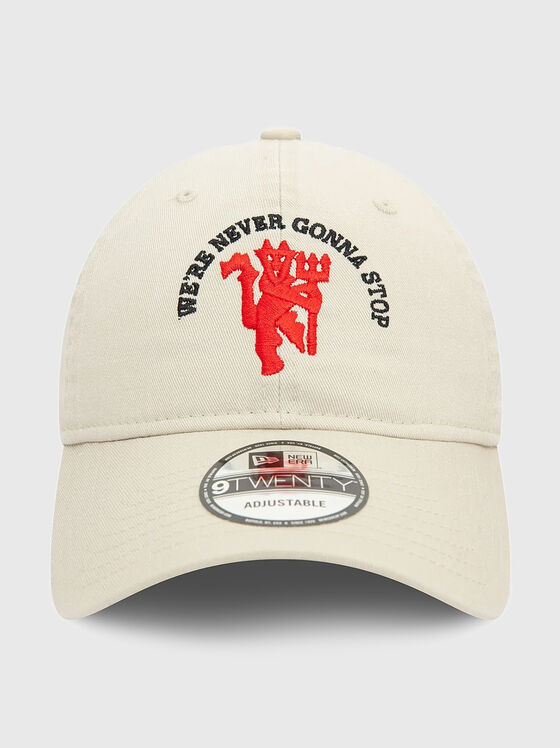 Шапка с козирка  екрю - 1