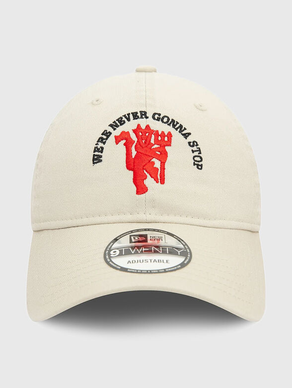 Hat with peak in ecru - 1