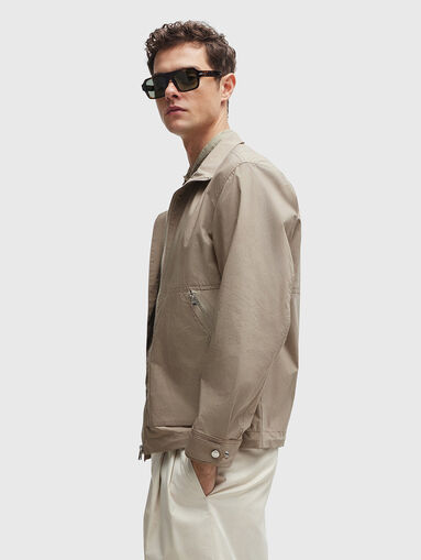 Cotton blend lightweight jacket with zip - 4