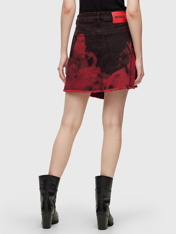 Asymmetric mini skirt with tie-dye effect - 2