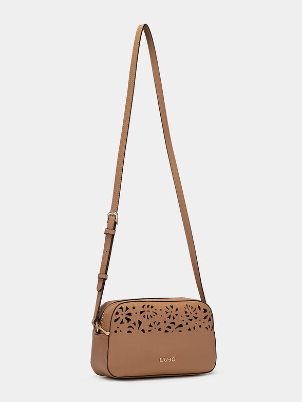 Black crossbody bag with laser perforations - 2
