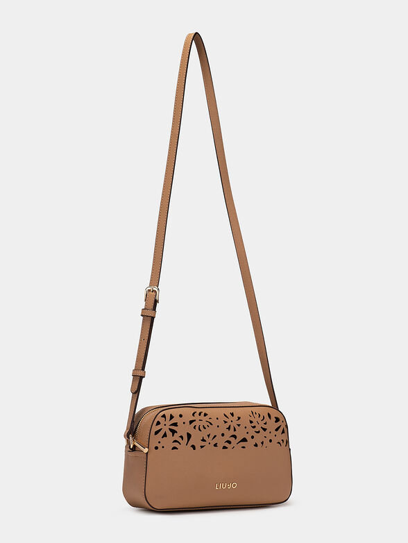 Black crossbody bag with laser perforations - 2