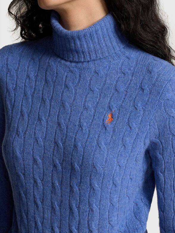 Sweater with knitted motif and logo - 4