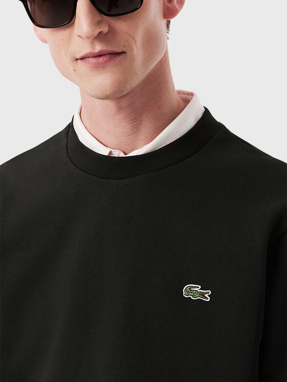 Sweatshirt with oval neckline and logo - 4