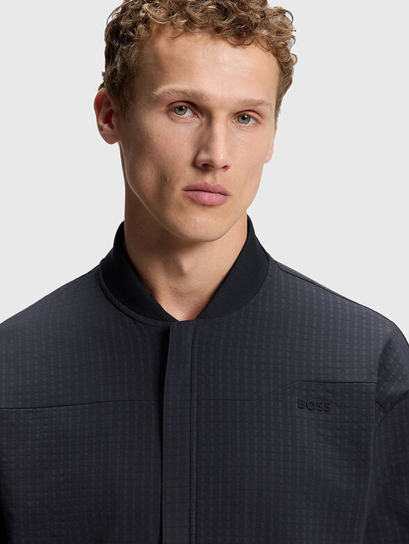 Sweatshirt with zipp and embossed texture - 4