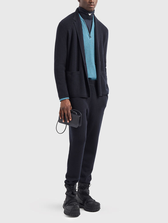 Knitted blazer from wool blend - 2