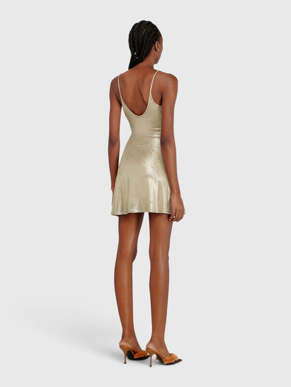 Mini dress with metallic finish - 2