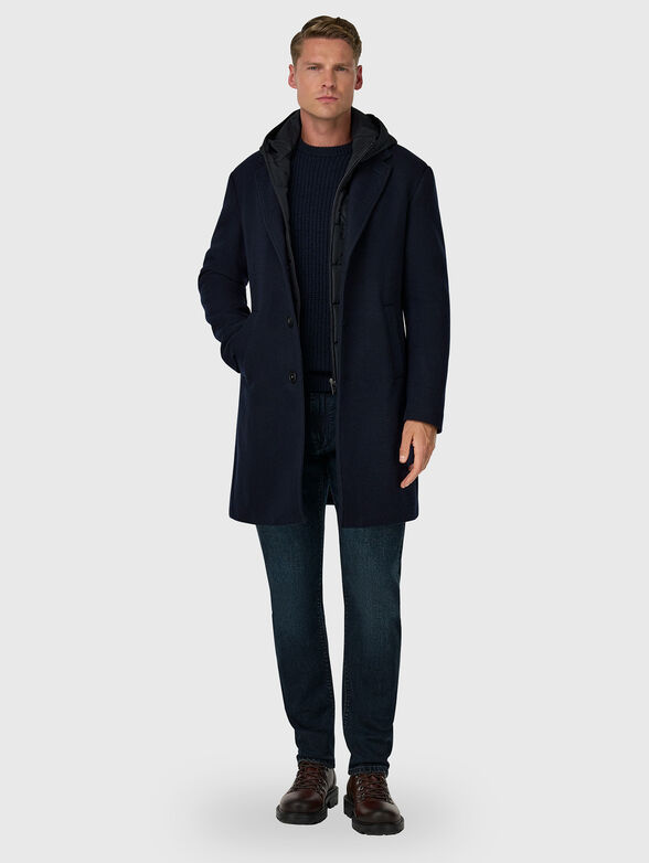 Wool blend coat with removable lining - 2