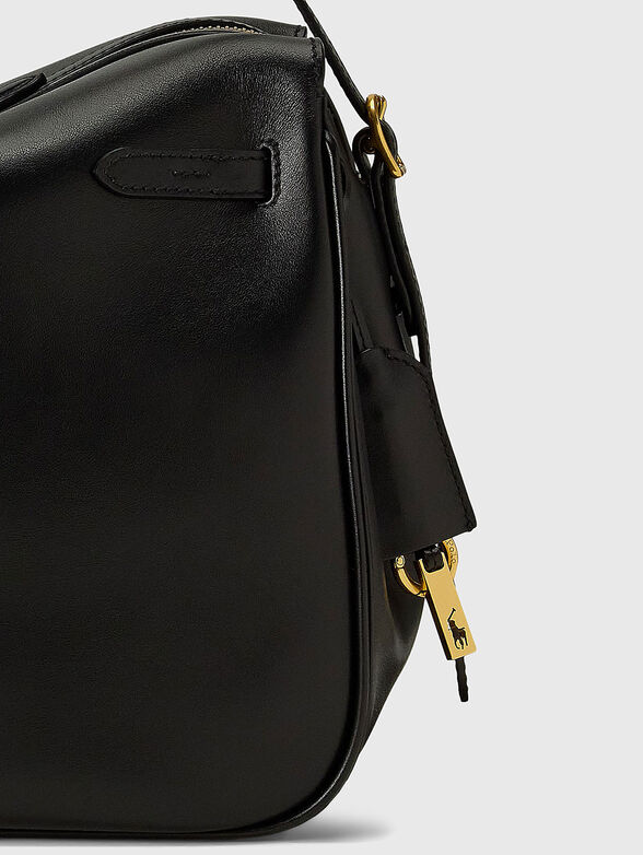 Leather satchel with logo - 5