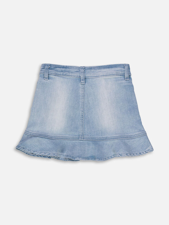 Denim skirt with embroidery - 2