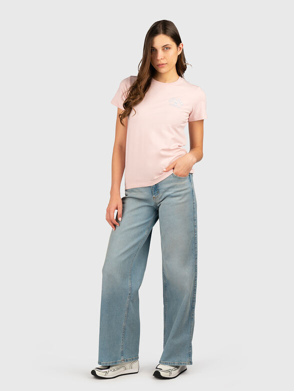 T-shirt with oval neckline and logo print - 2