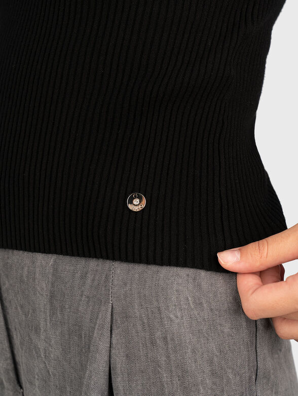 Slim sweater with sheer effect - 6