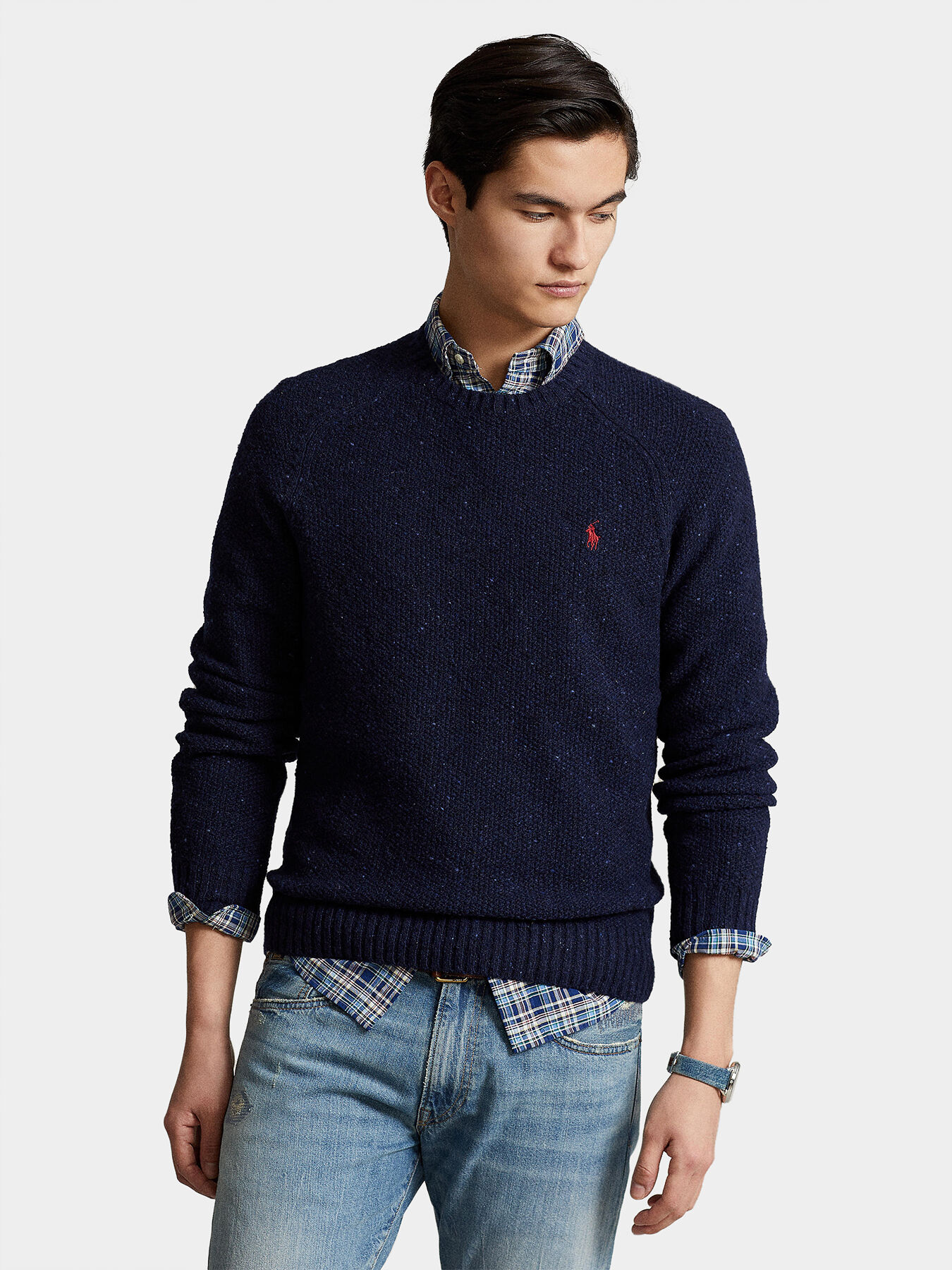 Dark blue hotsell polo sweater