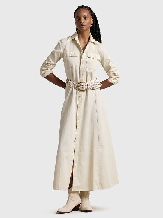 Maxi dress with belt - 1