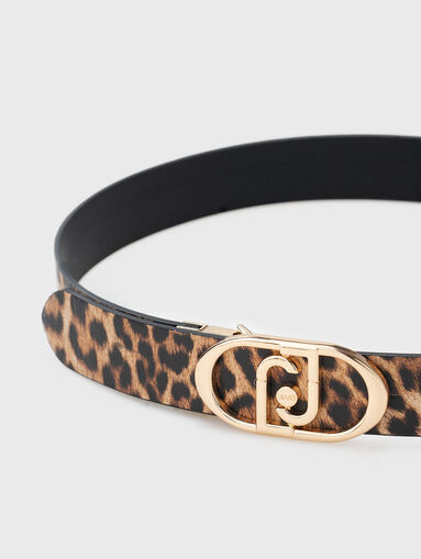 Double-sided belt with gold buckle - 4