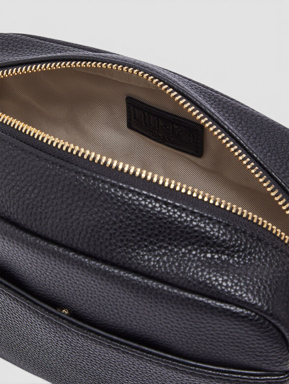 Black eco leather crossbody bag - 6