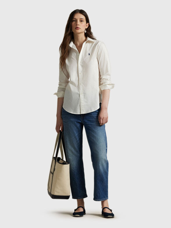 Cotton shirt with classic collar - 2