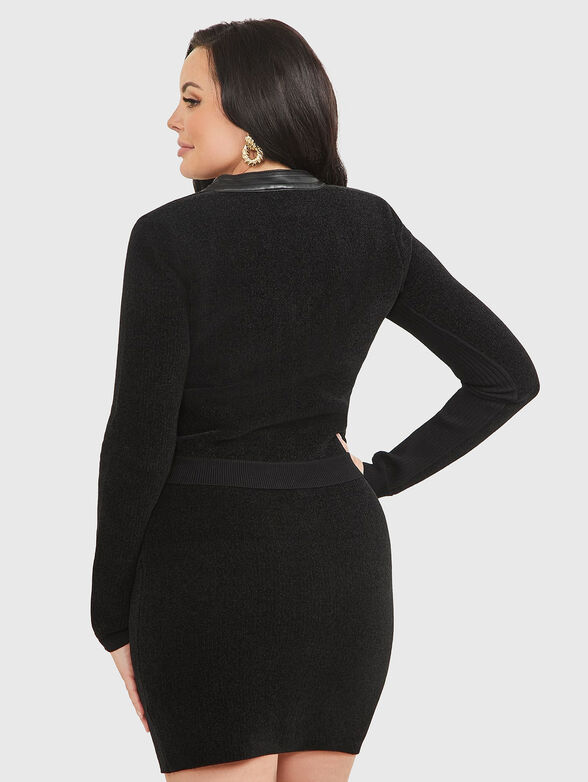 GIO black sweater with zip and viscose blend - 3