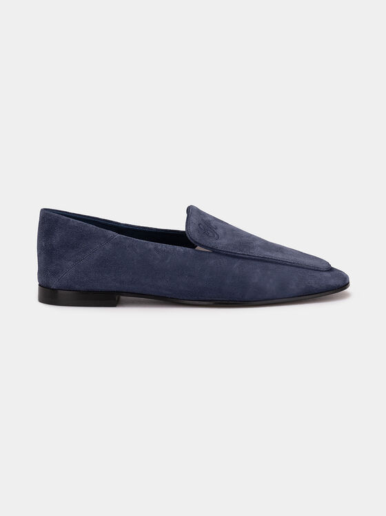 Loafers in dark blue color - 1