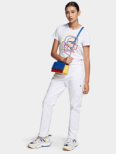 Straight leg jeans in white color - 5