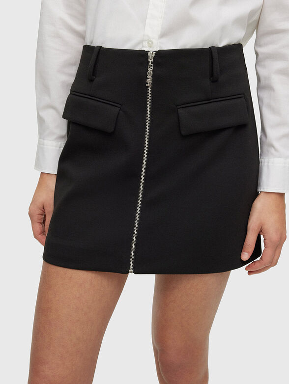 RALARA mini skirt with accent zip - 3