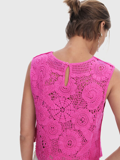 Cropped crochet top - 4