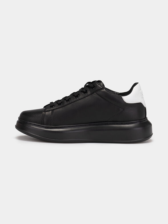 CAPRI Leather sneakers in black color - 4