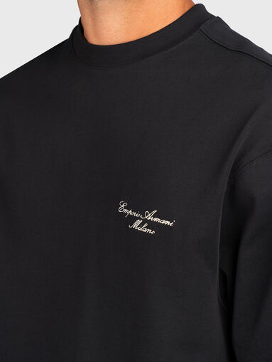 Cotton T-shirt with oval neckline - 4