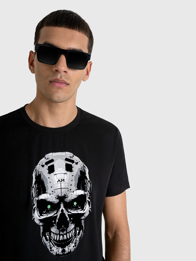 Black T-shirt with print - 3