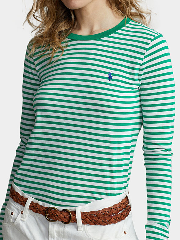 Blouse with striped print - 3