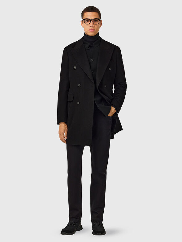 Cashmere coat with double-breasted fastening  - 2