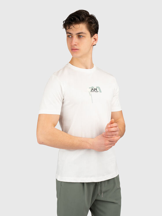 Тениска от памук с акцентен гръб - 1