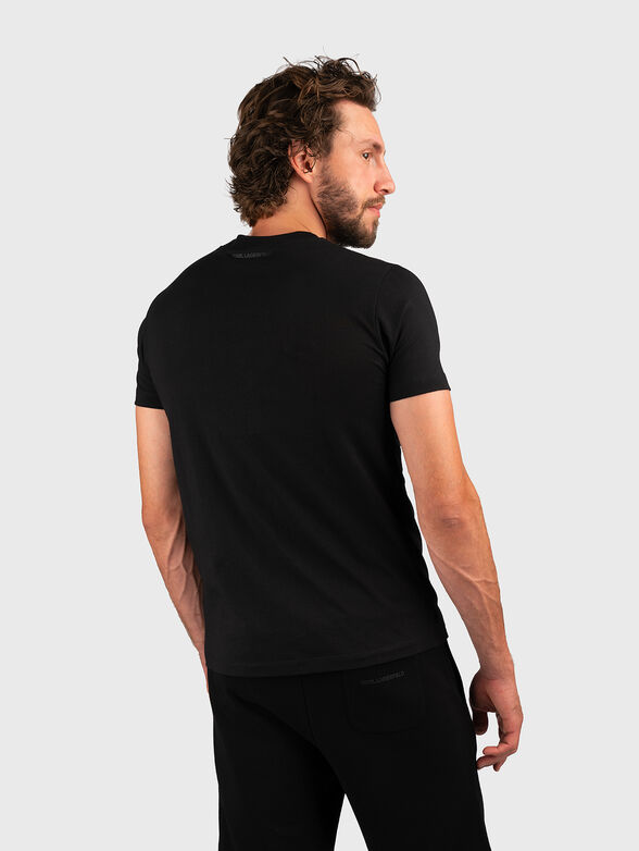 Cotton T-shirt with contrast logo - 1