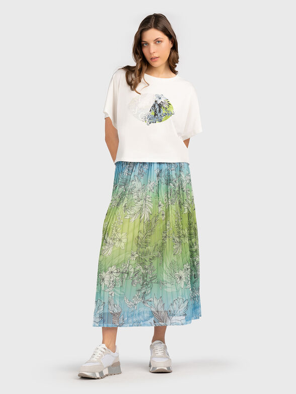 Multicoloured pleated skirt - 4