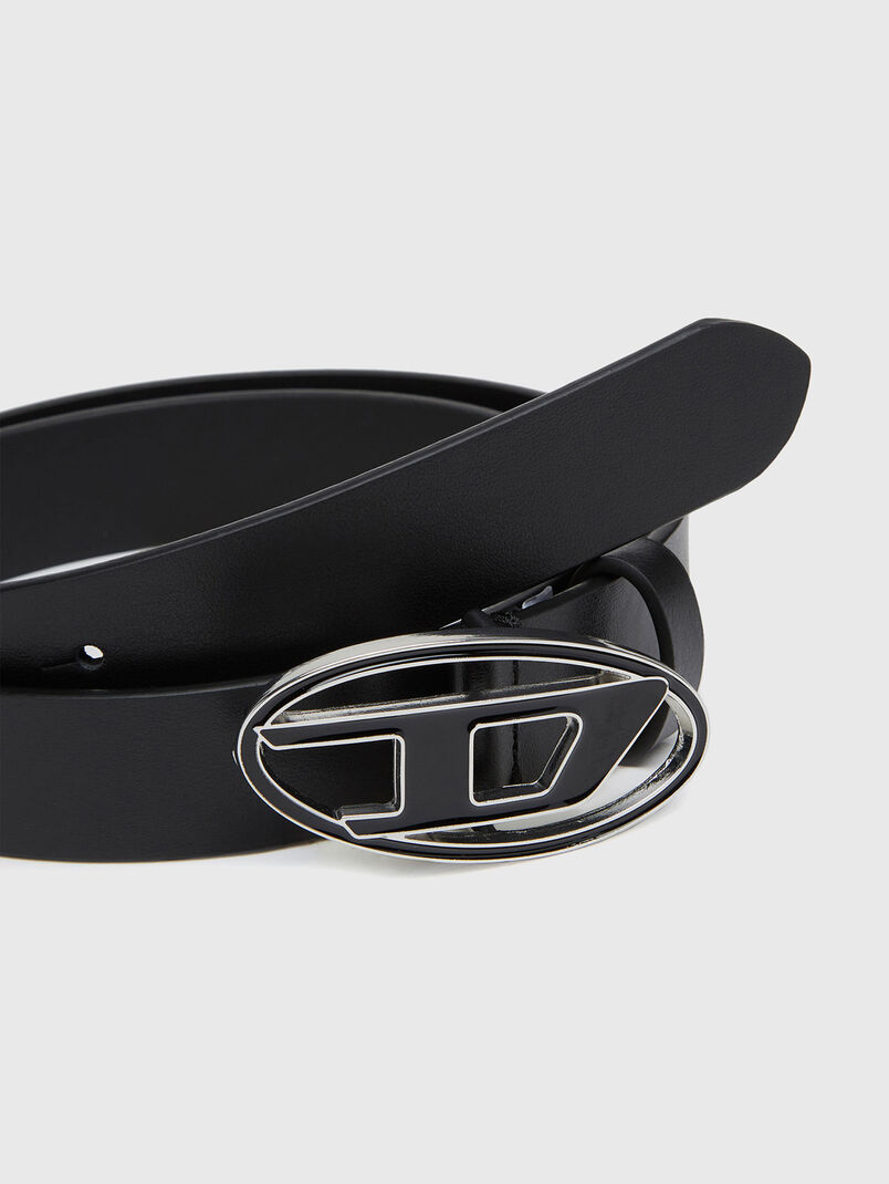 B-1DR 25 leather belt with oval logo - 3