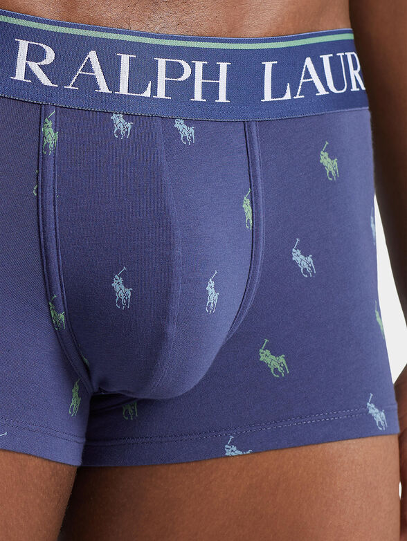 Trunks in blue color with logo print - 4