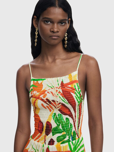 Tropical ruffle dress - 4