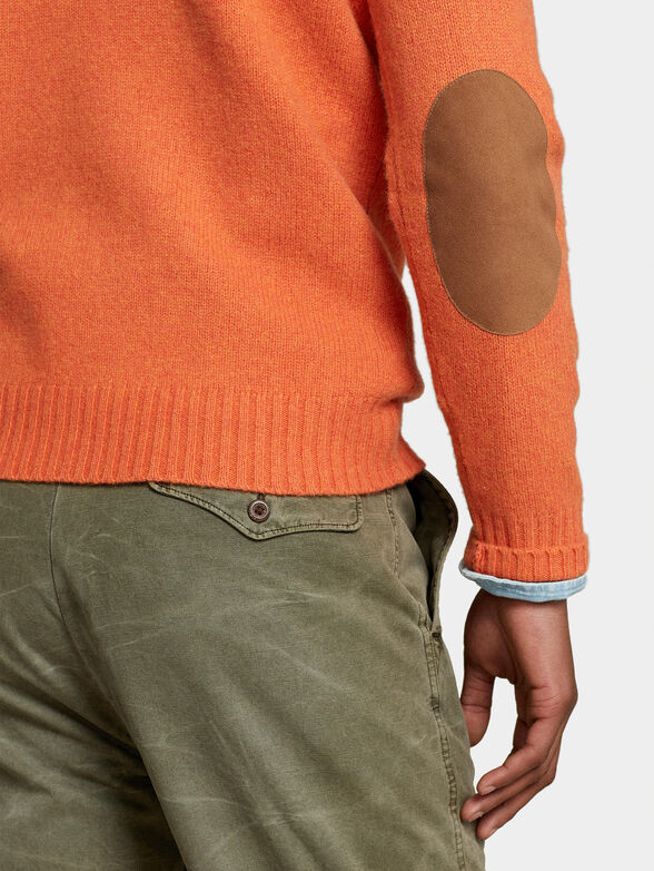 Orange wool blend sweater - 3
