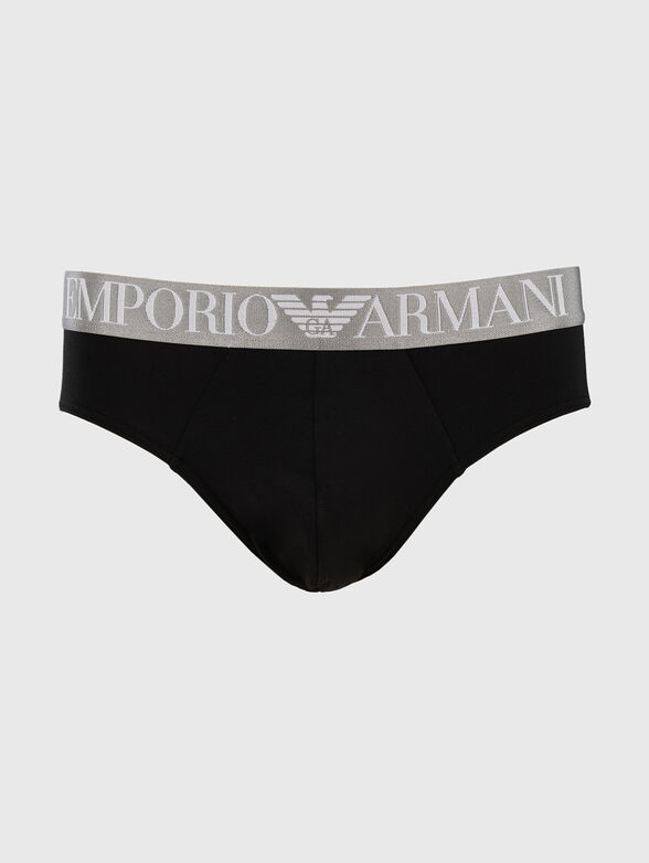 Cotton briefs with logo detail - 1