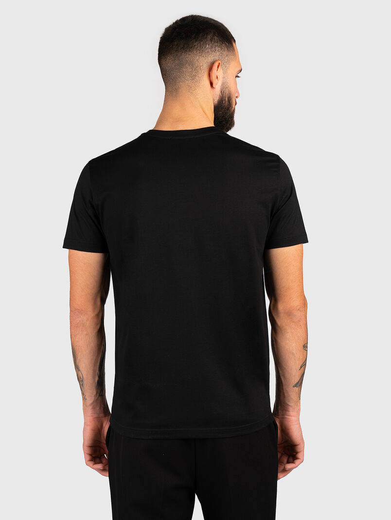 Black cotton T-shirt - 3