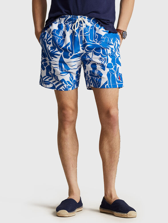 TRAVELER printed beach shorts - 1