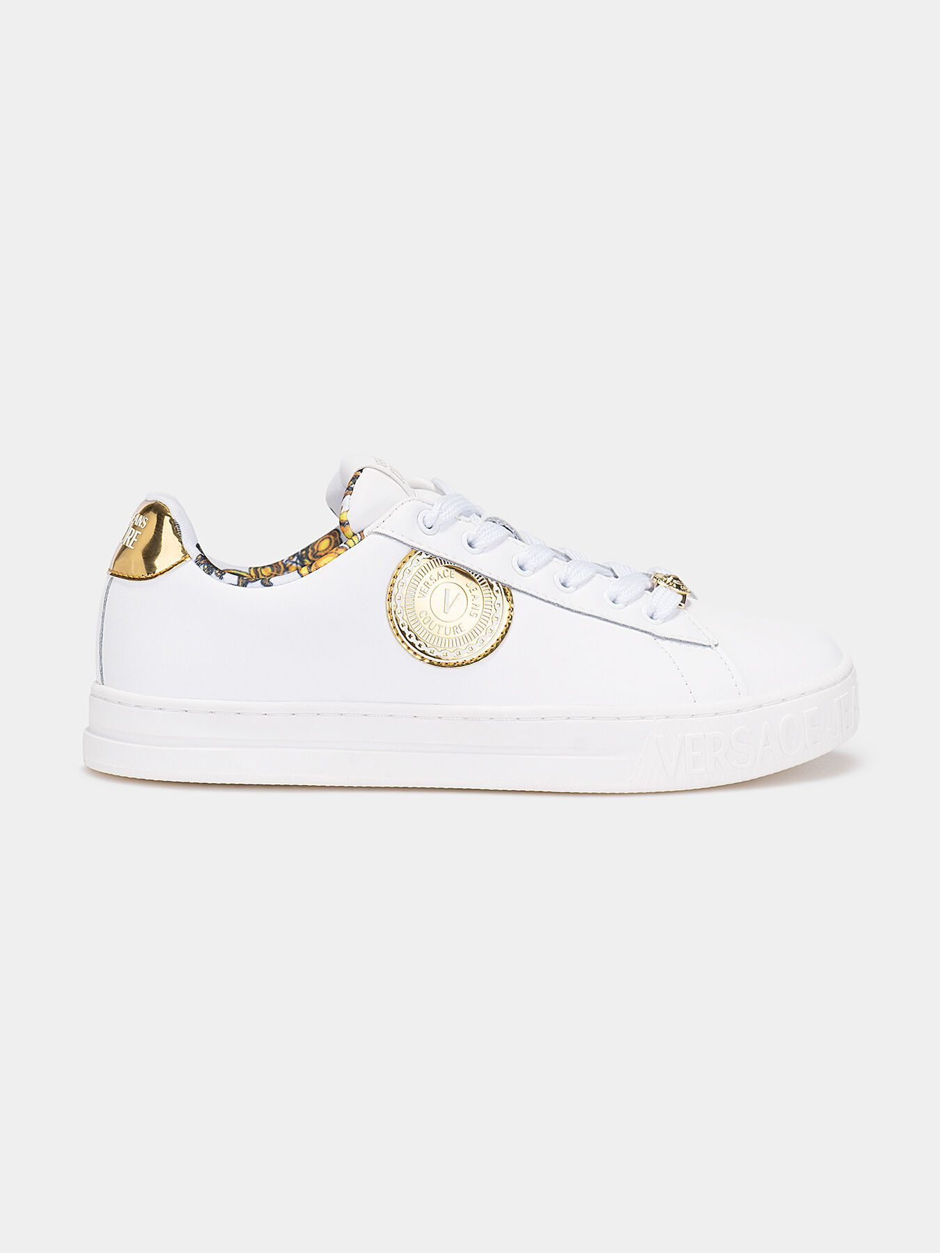 versace gold plated sneakers