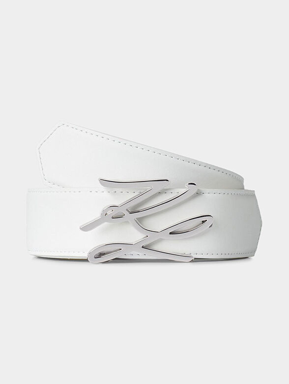 K/AUTOGRAPH Leather belt with logo buckl - 1