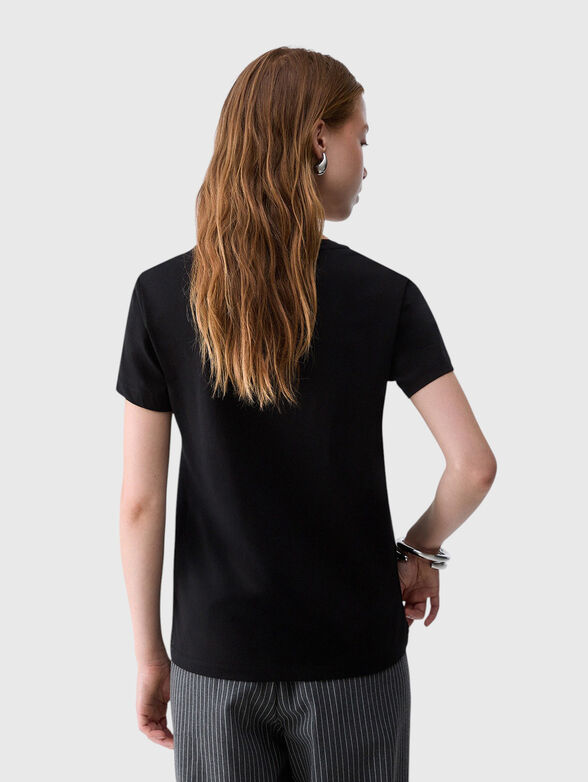 Black cotton t-shirt - 3