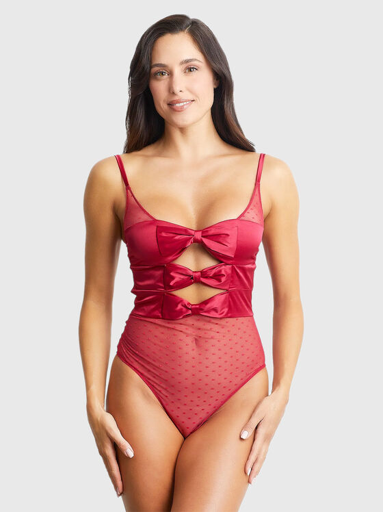 Боди RED PASSION с панделки - 1