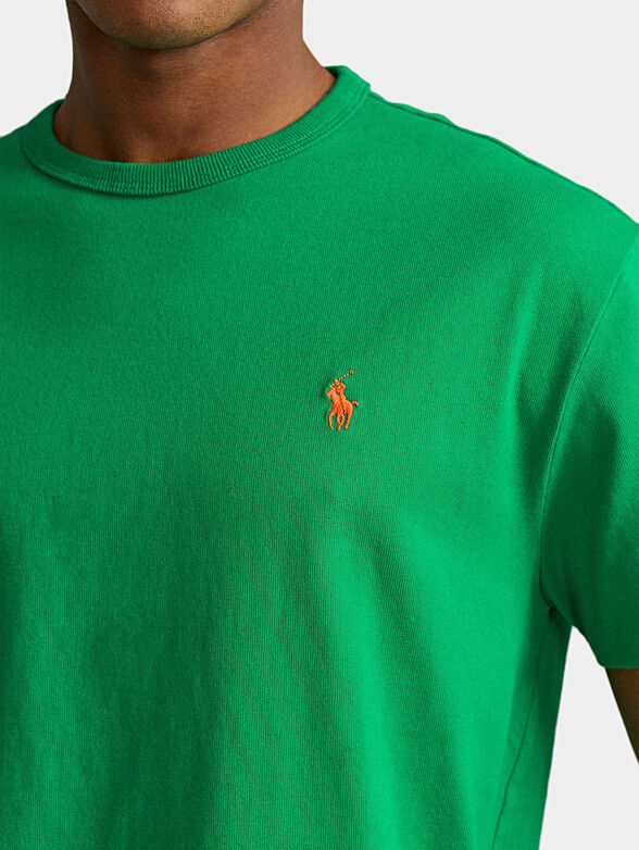 Green cotton T-shirt  - 3